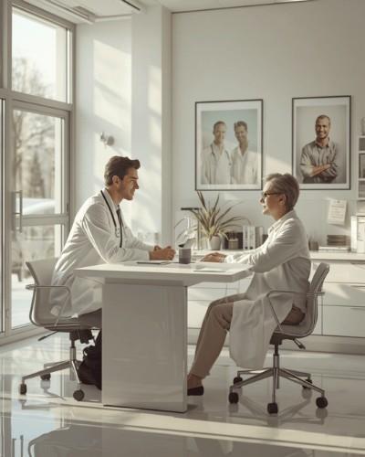 A practitioner consulting with a client